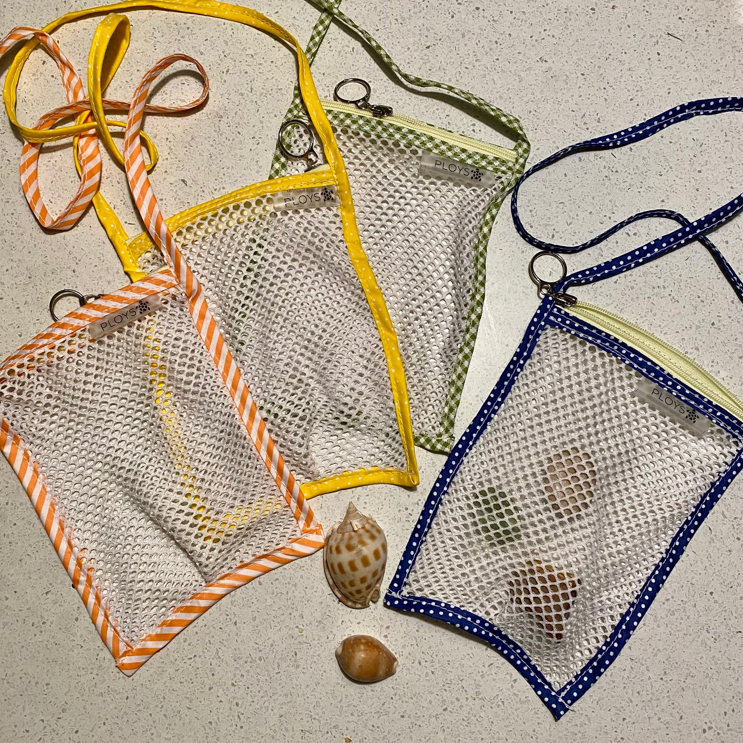 Treasure Sensory Bags made from Upcycled Swimming Mesh | Sustainable Play and Discovery