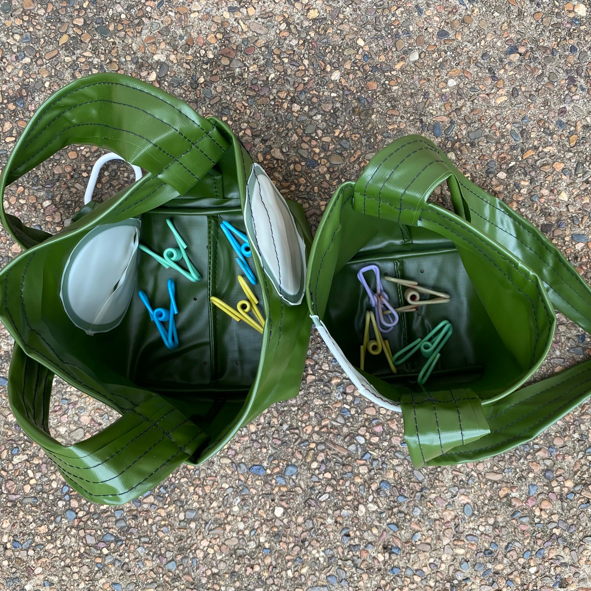 Waterproof Peg basket or Plant hanger sustainably made from upcycled plastics, the best eco peg basket that clips onto your washing line ideal gift for Mothers Day