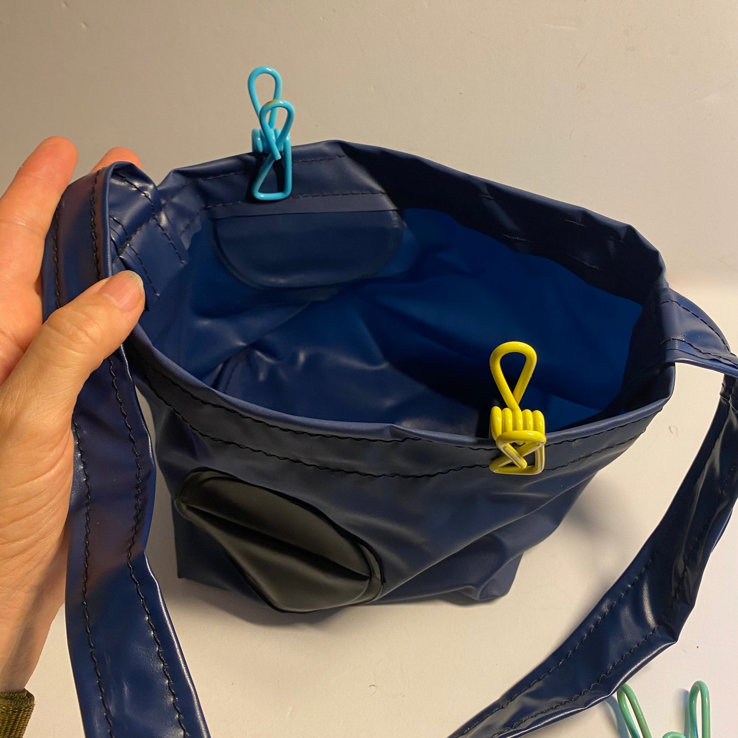 Waterproof Peg basket or Plant hanger sustainably made from upcycled plastics, the best eco peg basket that clips onto your washing line ideal gift for Mothers Day