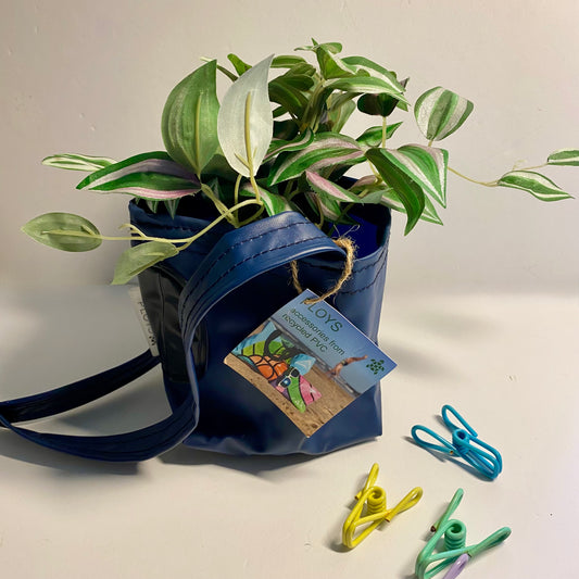 Waterproof Peg basket or Plant hanger sustainably made from upcycled plastics, the best eco peg basket that clips onto your washing line ideal gift for Mothers Day