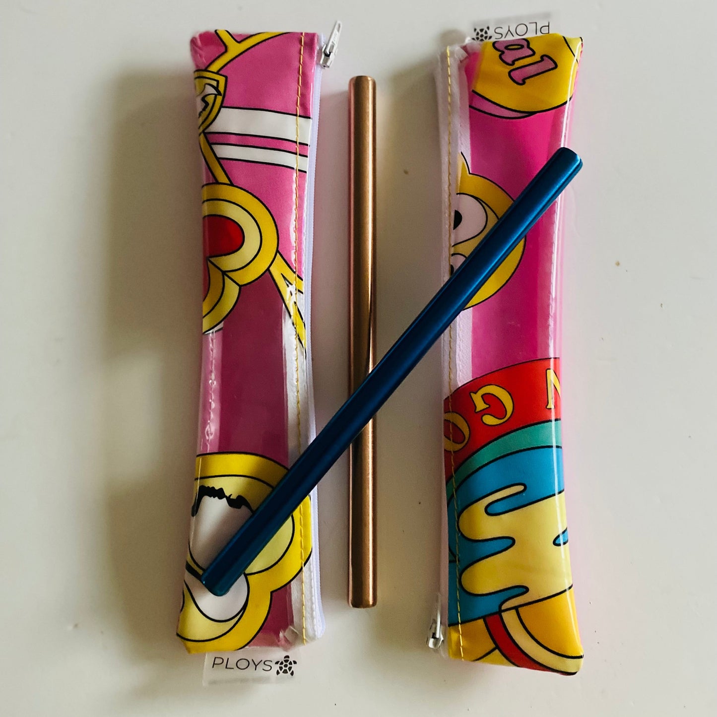 Reusable Straw, Toothbrush or Cutlery Cases Sustainably Made from Upcycled Pool Inflatables