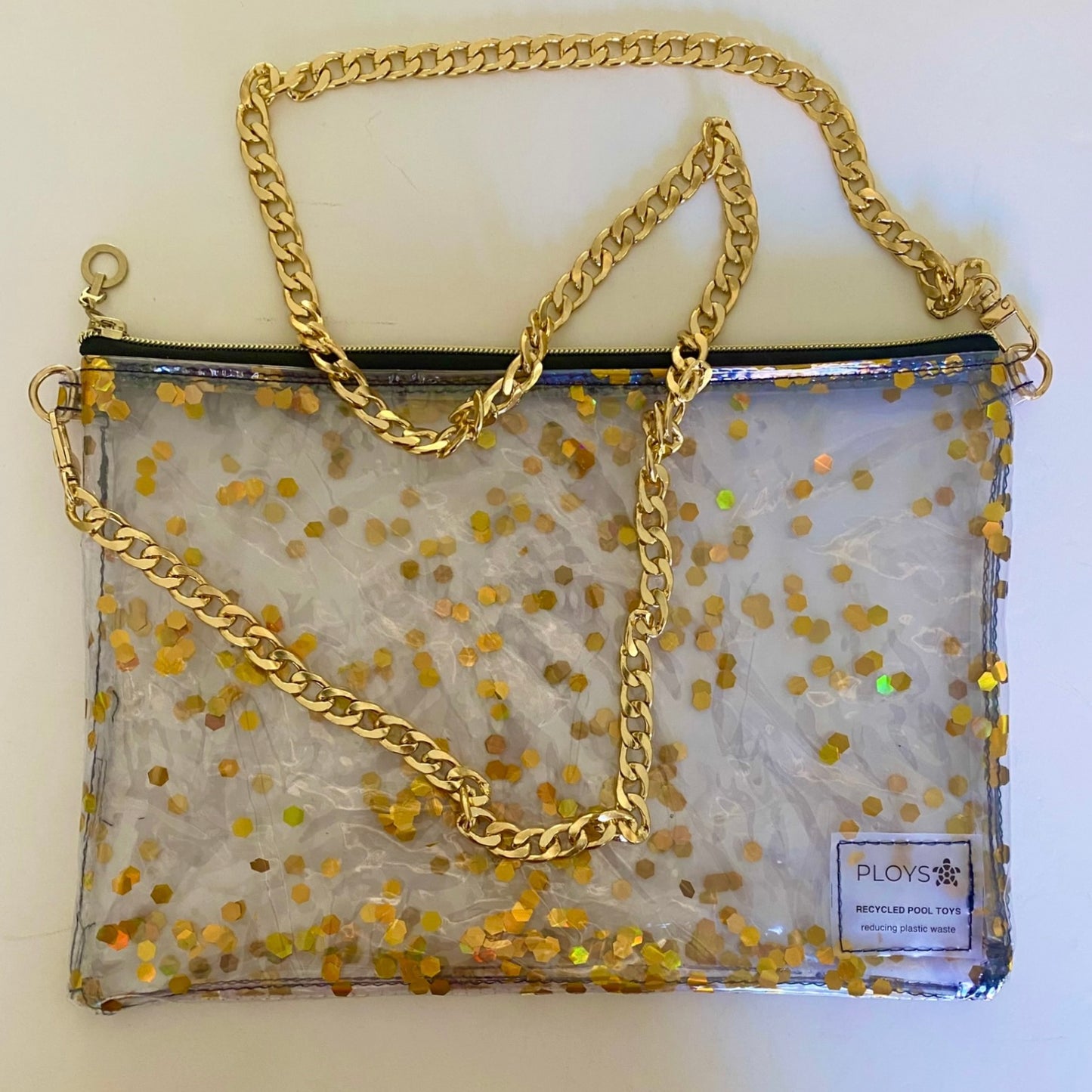Glitter Purses, Evening Purse, Clutch bag - recycled glitter swim ring