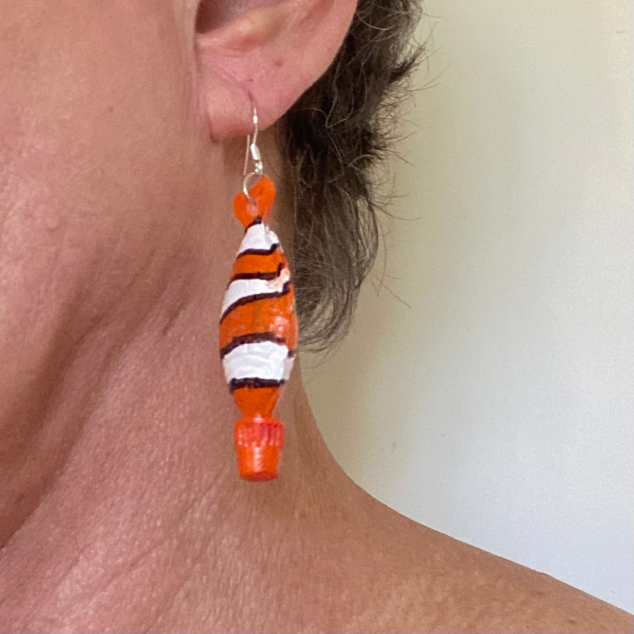 Fish Earrings from recycled plastic - variety of colours