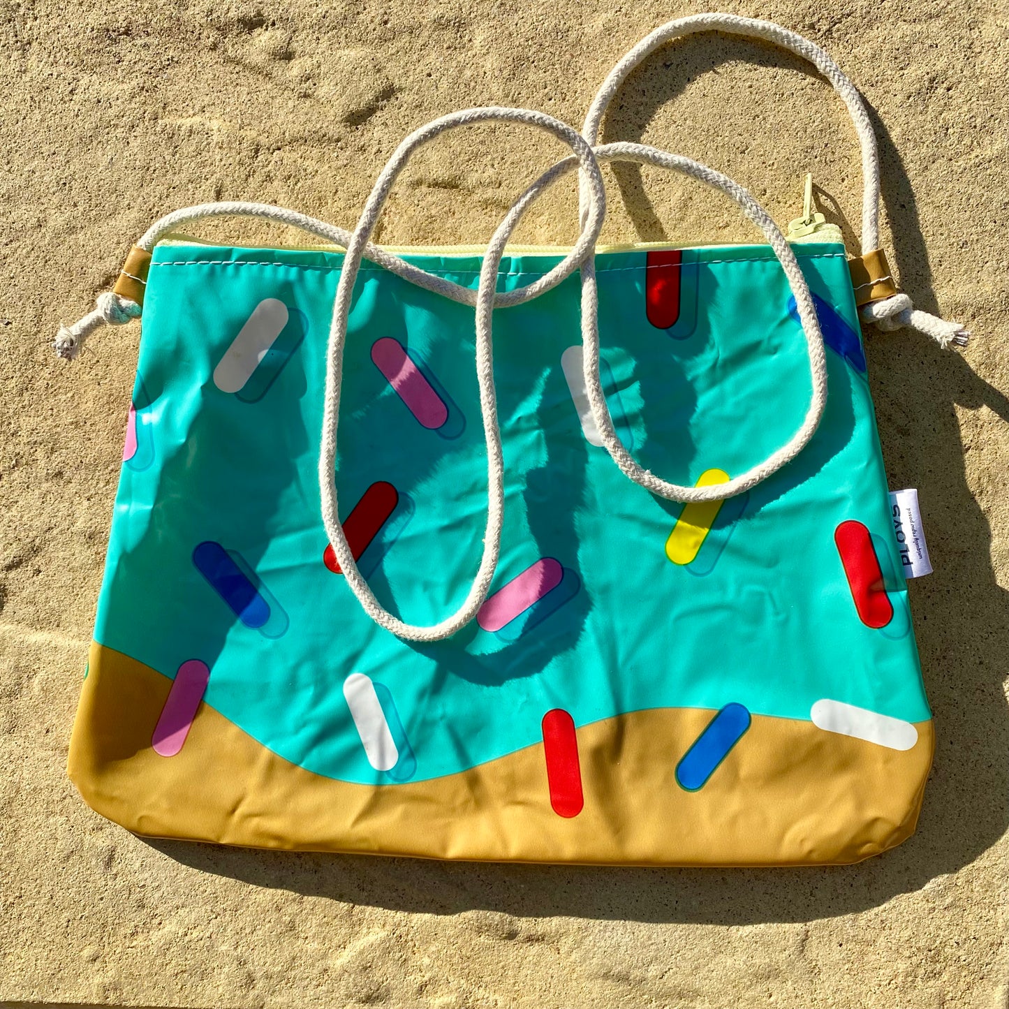 Rope Handle Zippered Purse - Recycled inflatables