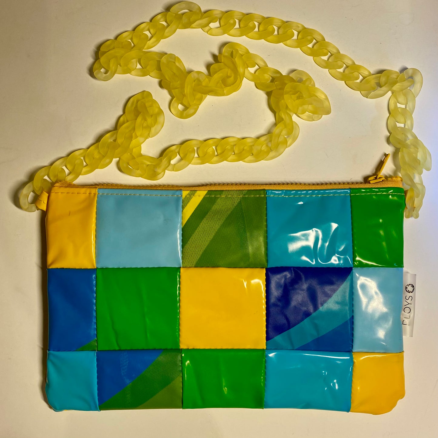 Sustainable Patchwork Evening Purse Clutch Bag – Eco-Friendly Purse Made from Upcycled Pool Inflatables