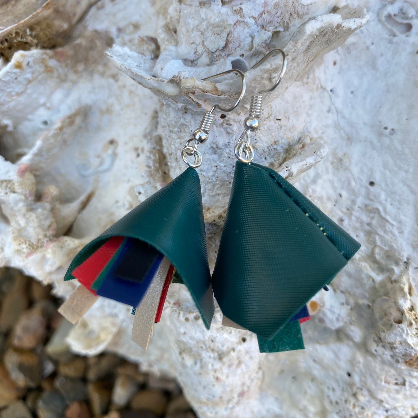 Earrings from recycled pool inflatables - variety of colours