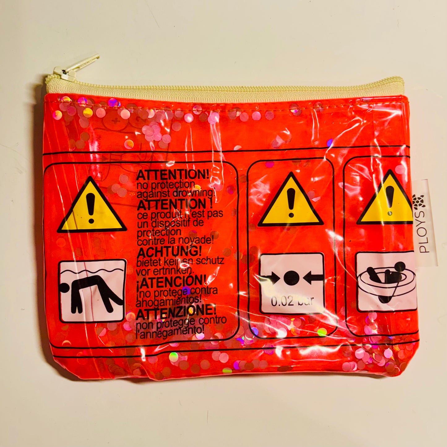 Wet Bag Small, Dry Bag, Zippered Pouch - Recycled inflatables - variety of colours
