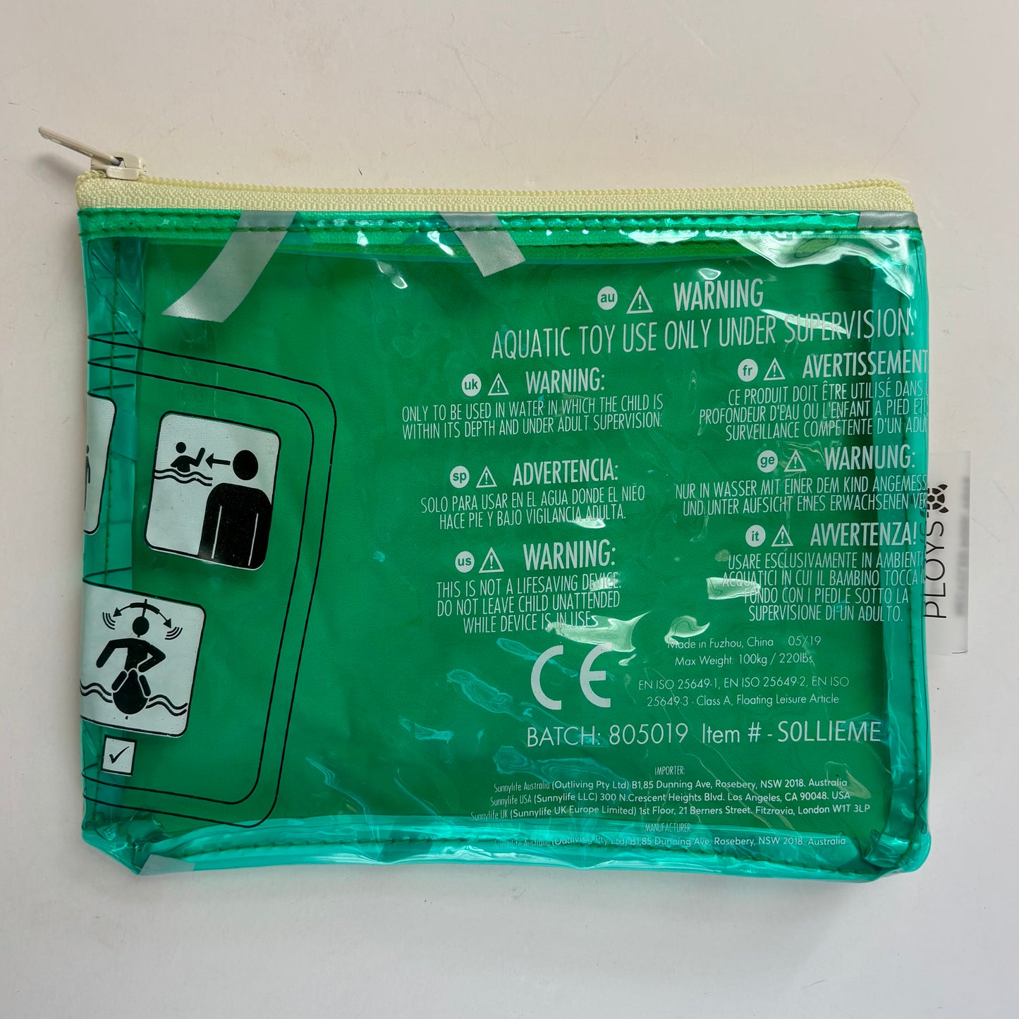 Wet Bag Small, Dry Bag, Zippered Pouch - Recycled inflatables - variety of colours