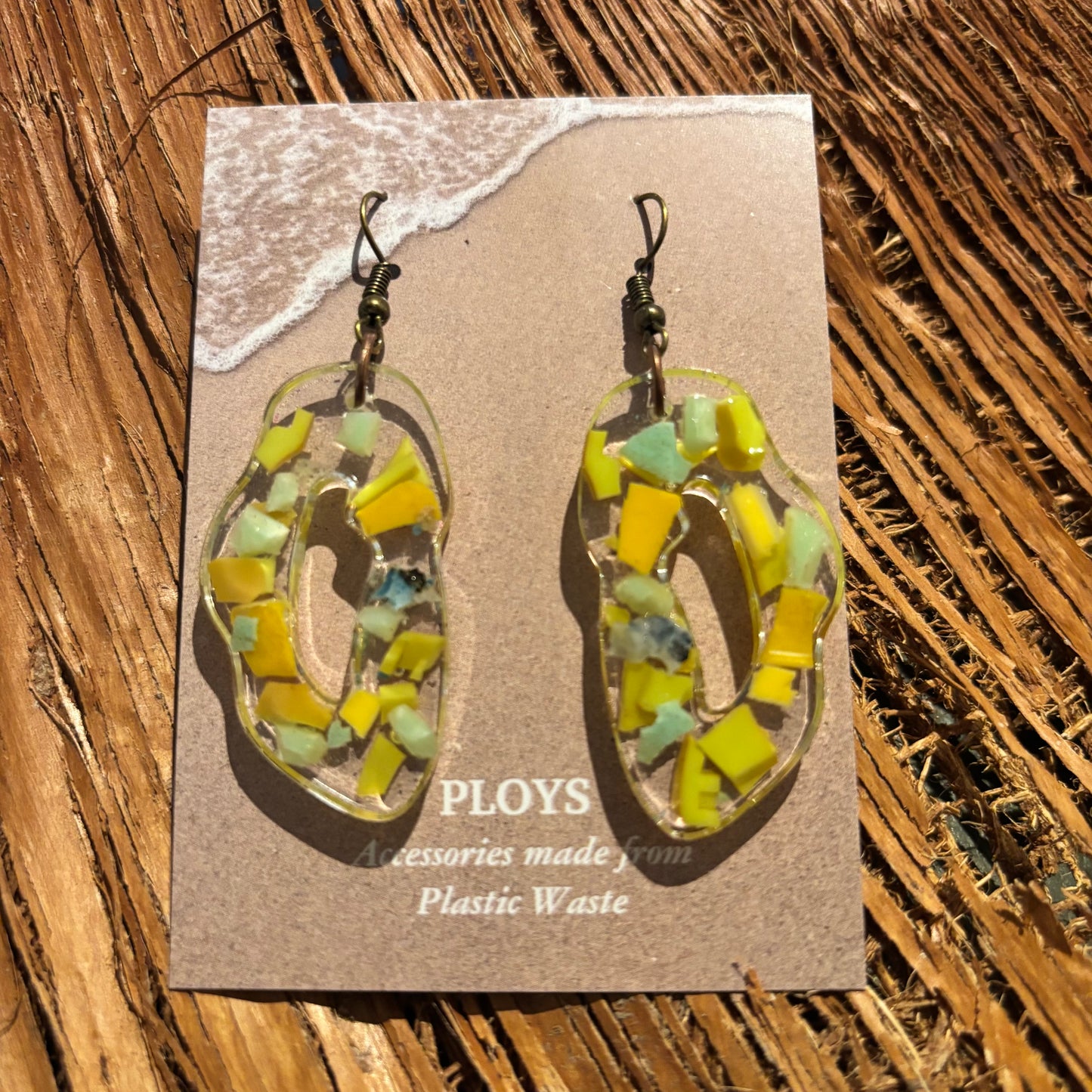 Earrings from Beach Microplastics and Plastic Waste