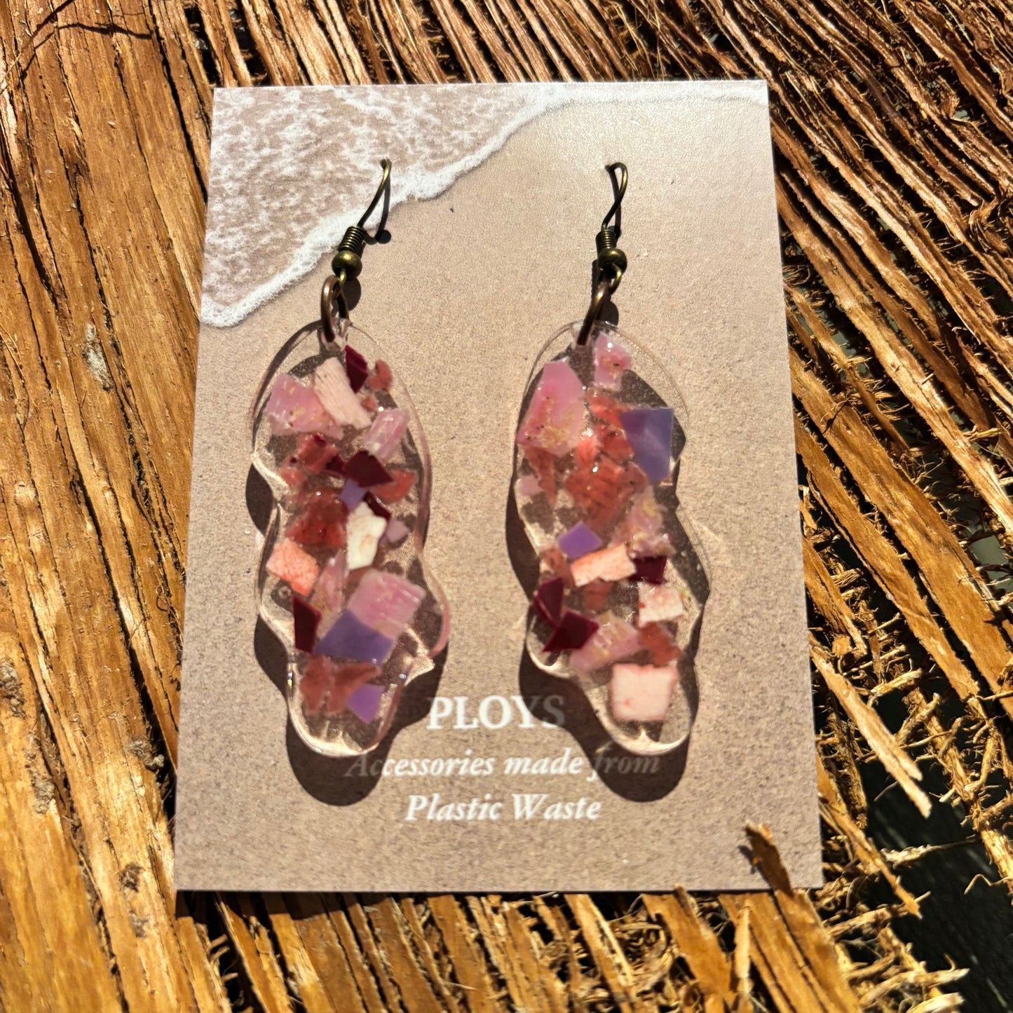 Earrings from Beach Microplastics and Plastic Waste