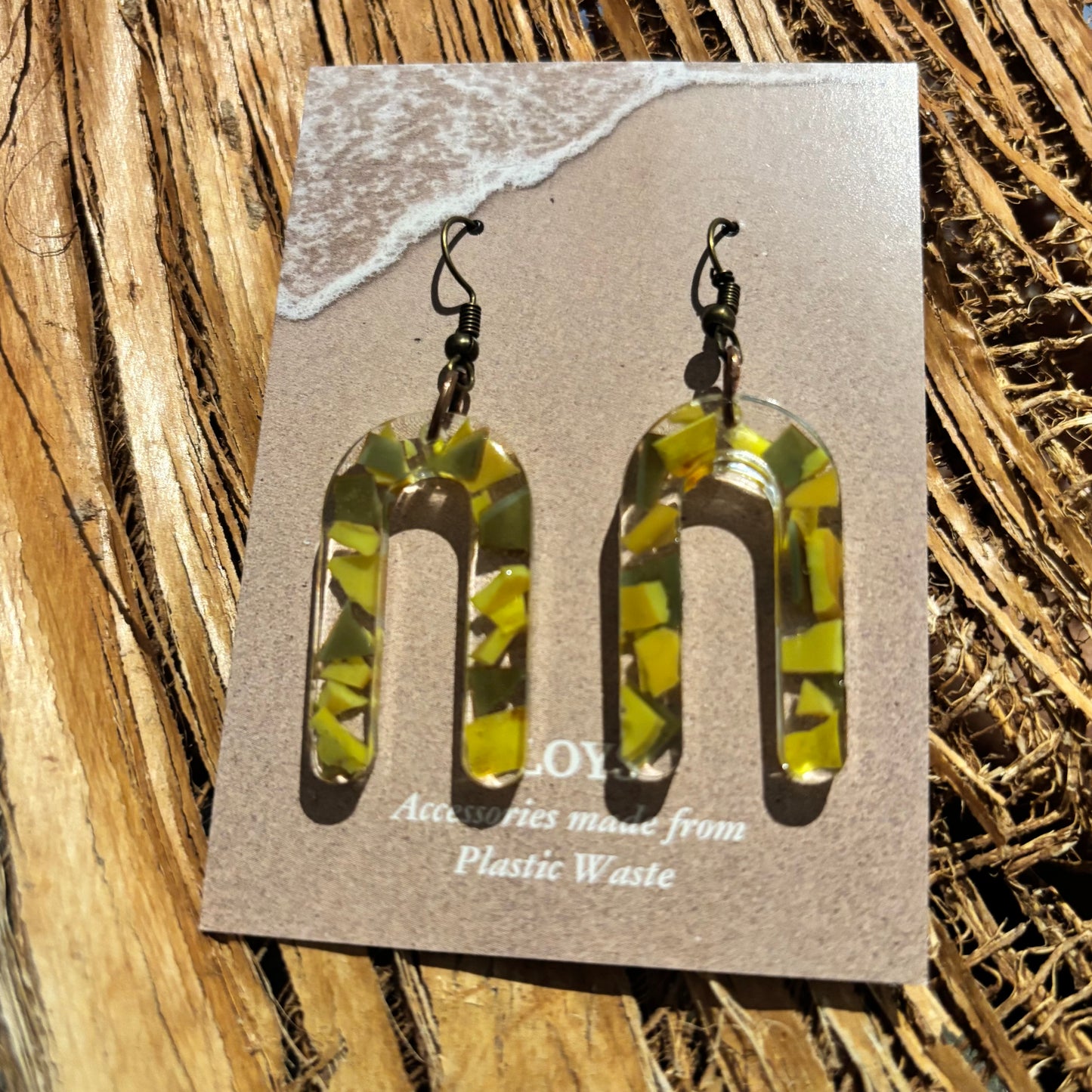 Earrings from Beach Microplastics and Plastic Waste