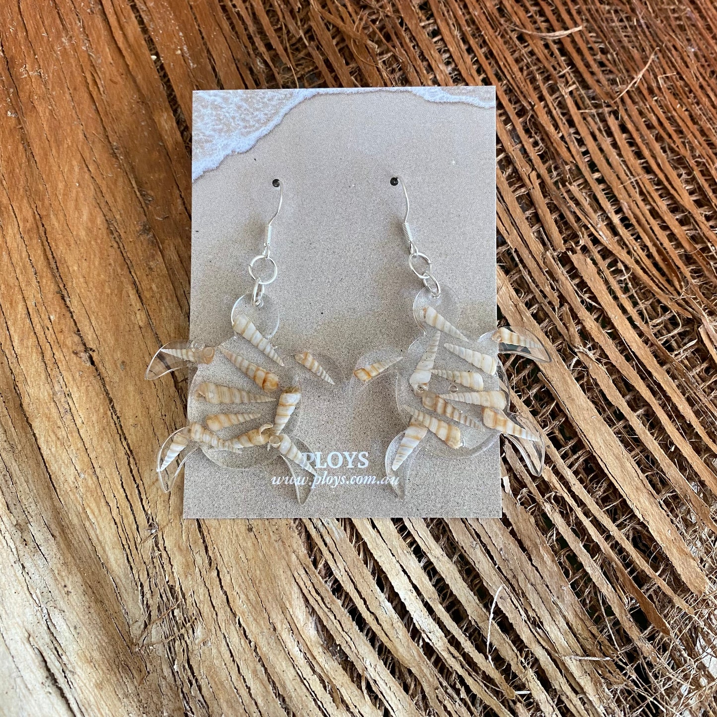 Earrings from Beach Microplastics and Plastic Waste
