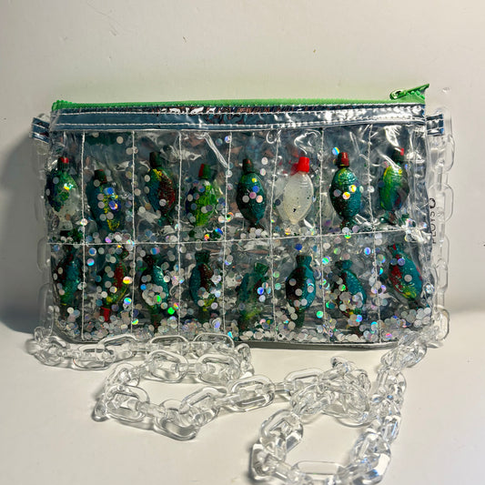 Glitter Evening Purse – Sustainable Handbag Made from Upcycled Pool Inflatables