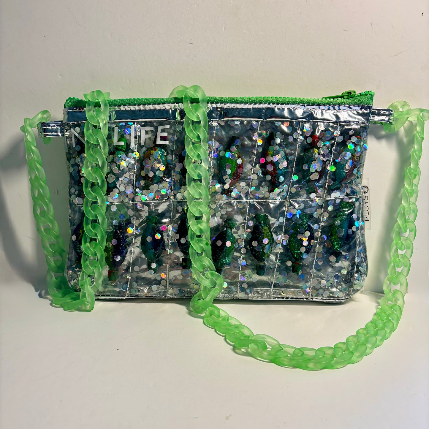 Glitter Evening Purse – Sustainable Handbag Made from Upcycled Pool Inflatables