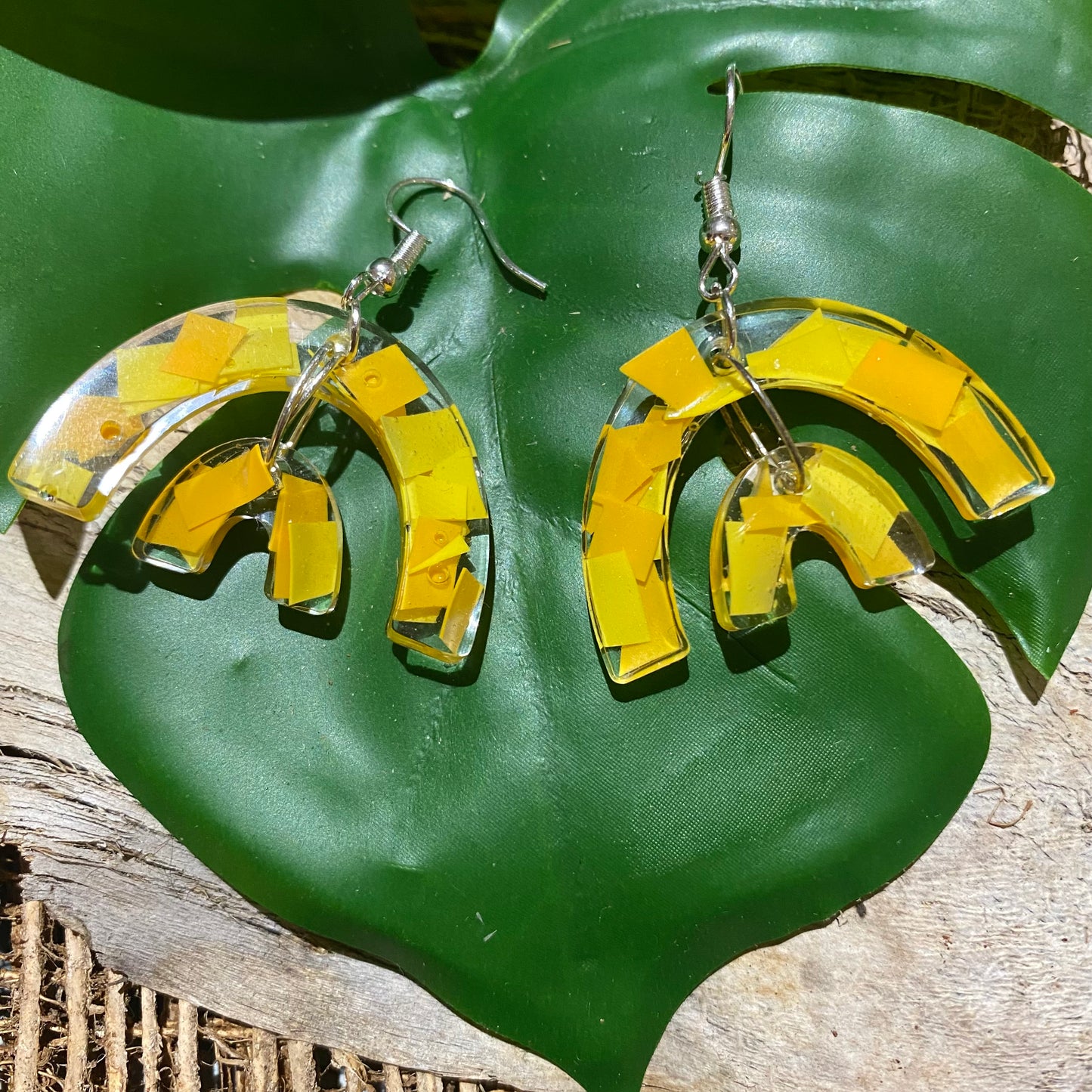 Earrings from Beach Microplastics and Plastic Waste - variety of colours