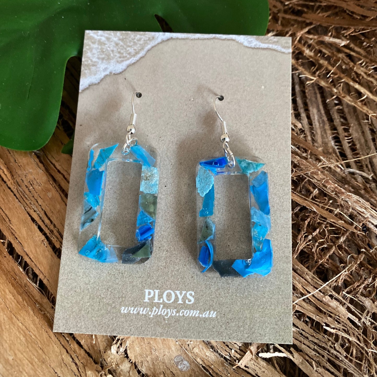 Earrings from Beach Microplastics and Plastic Waste - variety of colours