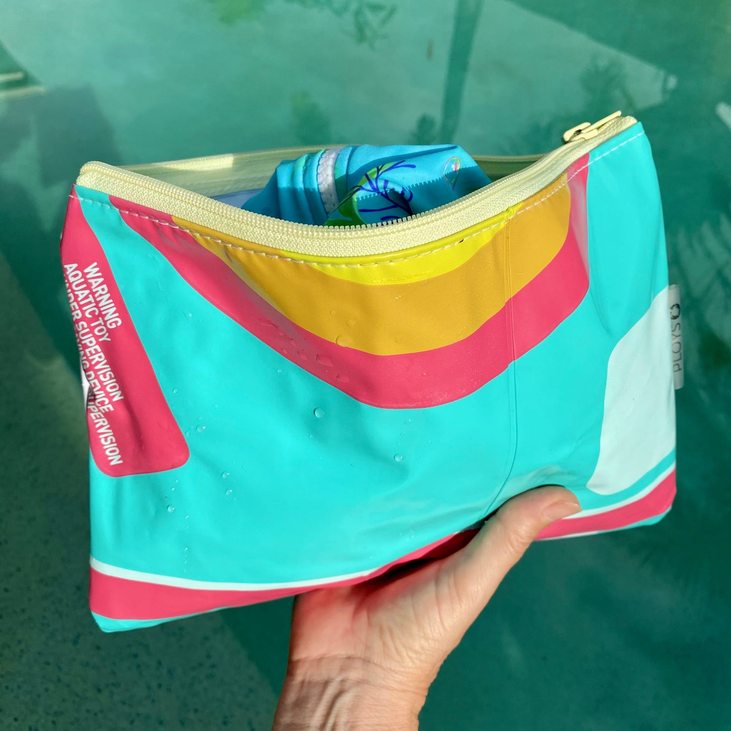 Waterproof Wet and Dry Bag sustainably made from upcycled plastics, the best eco bag for period undies, swimmers and babies nappies.
