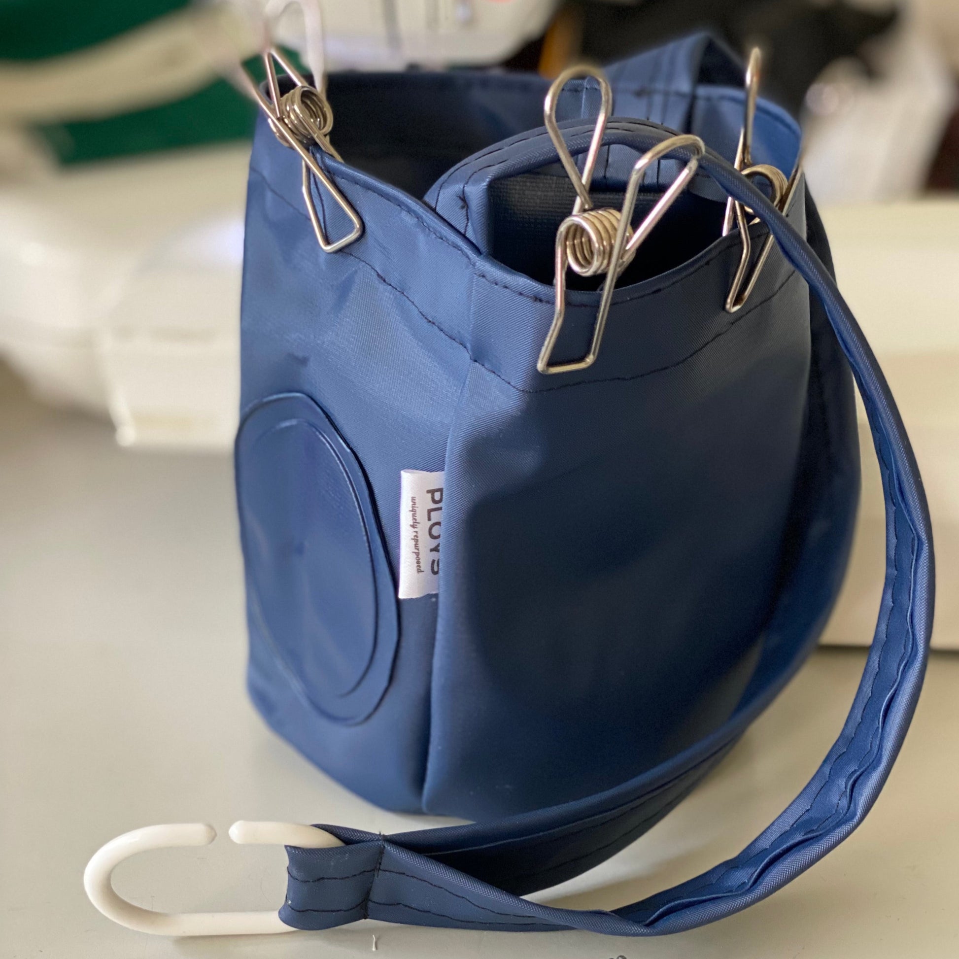 Peg basket eco, sustainable recycled plastics, made from recycled air mattresses