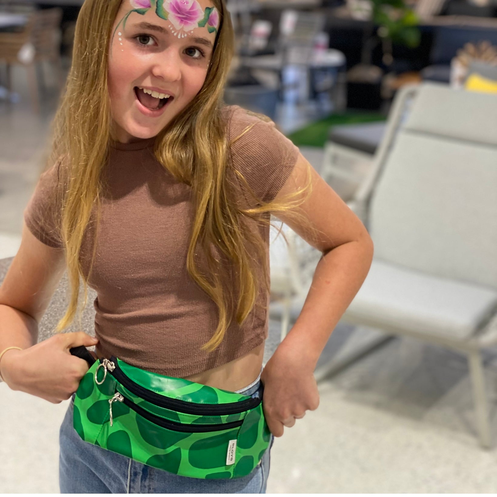 Bum bag or Belt bag made from recycled pool inflatables, weatherproof and spacious, large enough to fit wallet or water bottle. 100% recycled plastics.