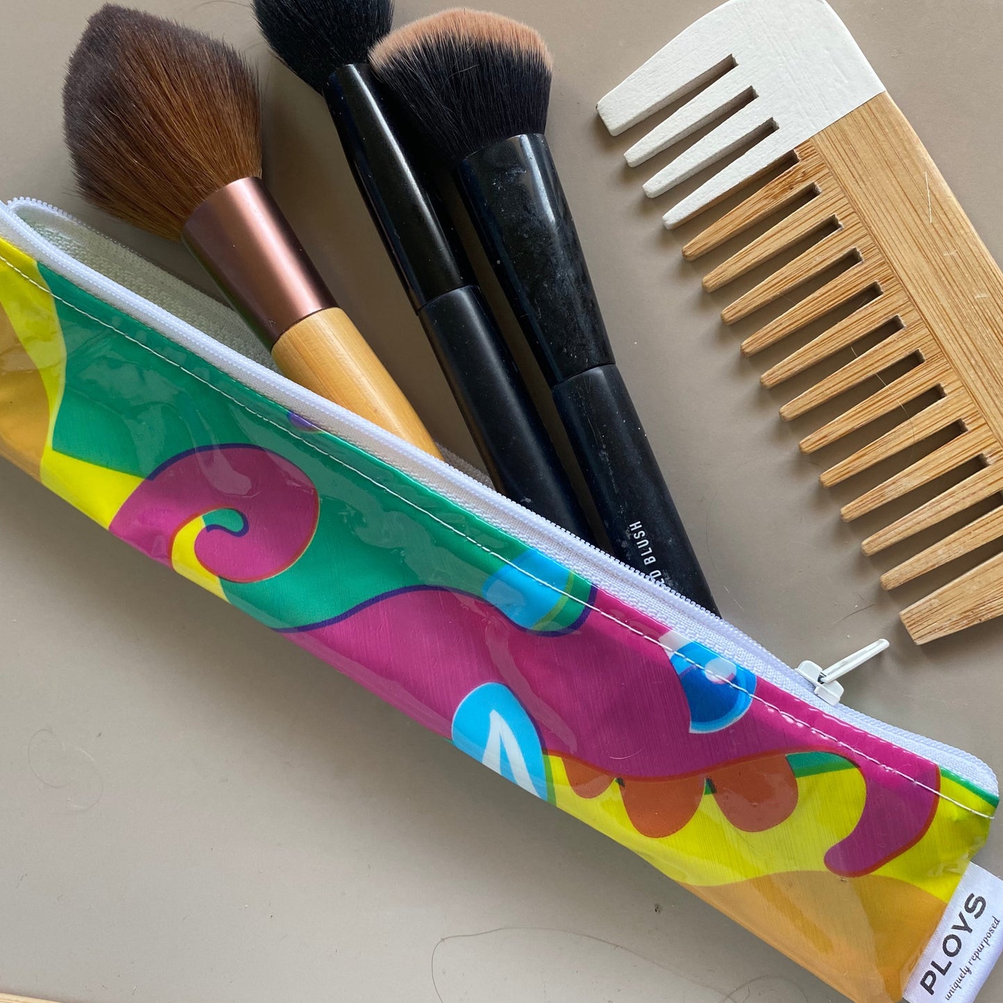 Reusable Straw, Toothbrush or Cutlery Cases Sustainably Made from Upcycled Pool Inflatables