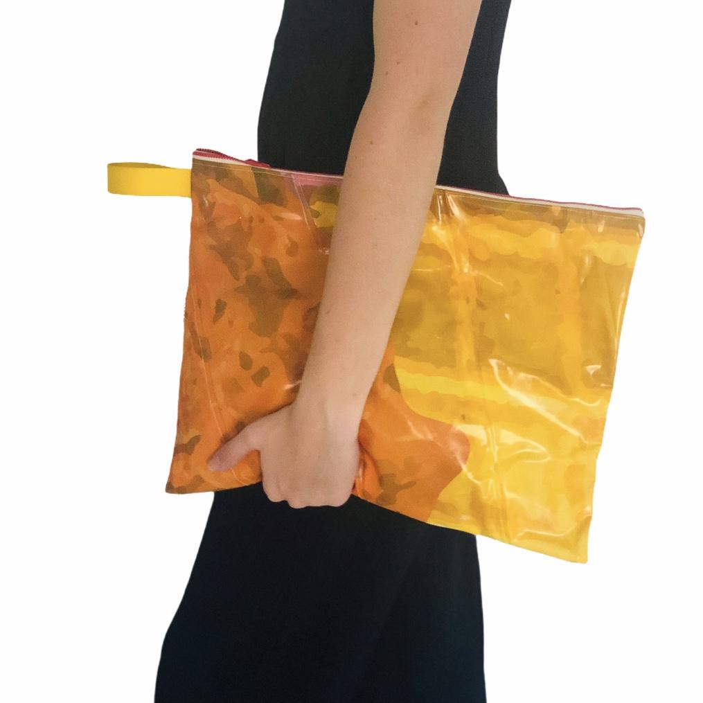 Wet and Dry bag waterproof, made from recycled pool inflatables, ideal also as briefcase or document holder