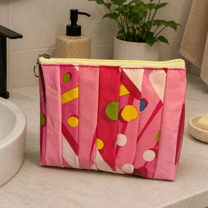 Eco-Friendly Cosmetics Purse – Sustainable Toiletry Bag Made from Upcycled Pool Inflatables | Waterproof Travel Pouch