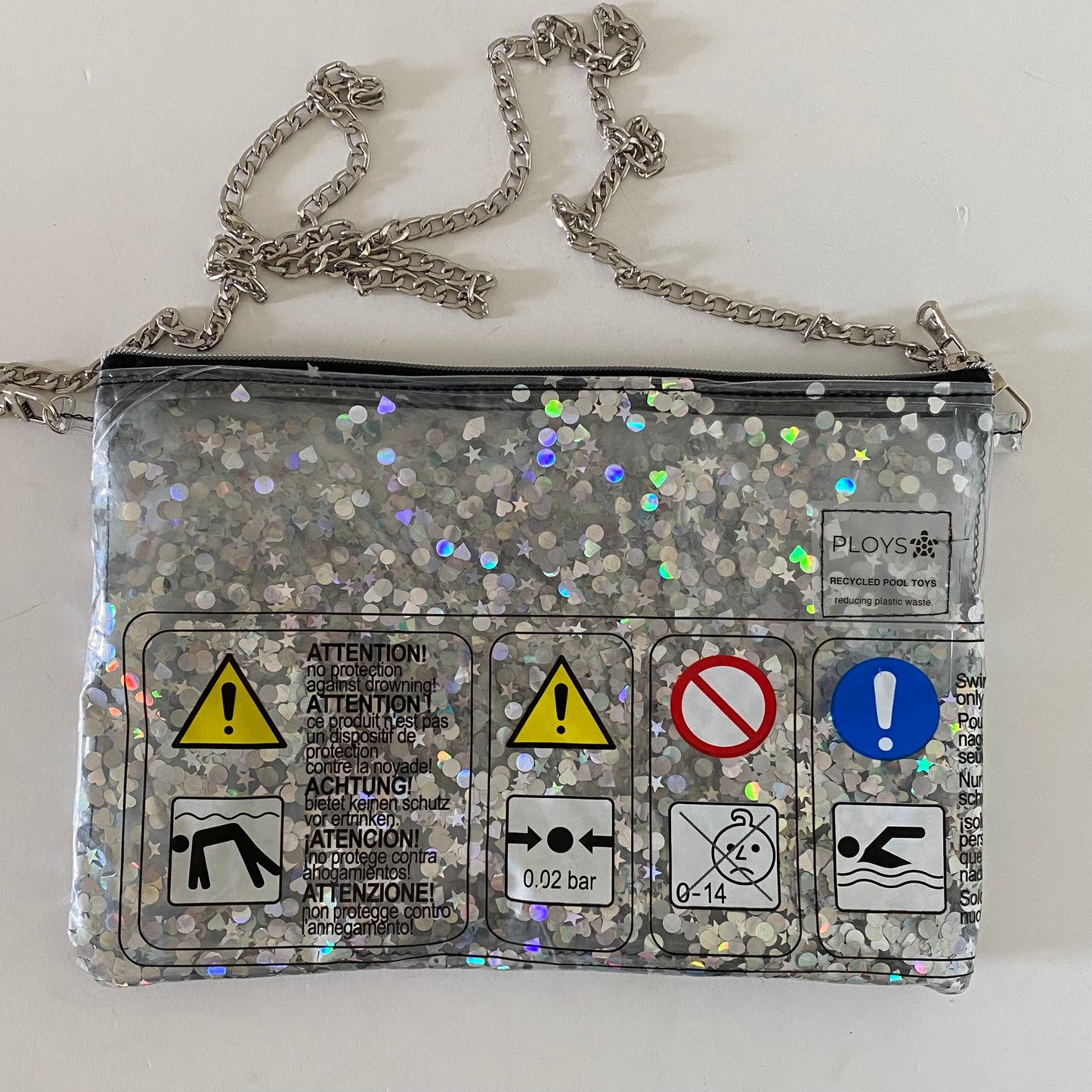 Glitter Purses, Evening Purse, Clutch bag - recycled inflatables