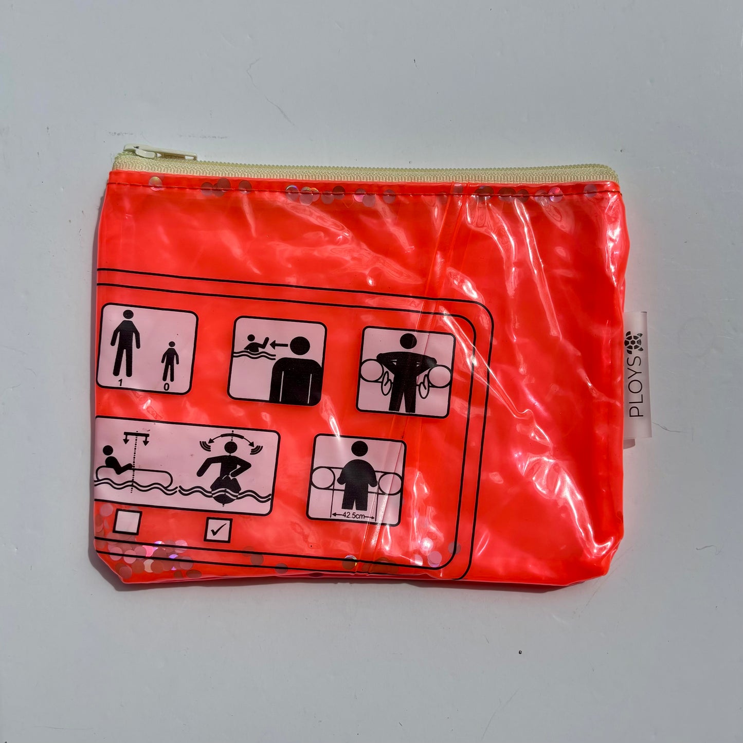 Sustainable Small Wet Bag – Handmade Zippered Pouch from Upcycled Pool Inflatables | Eco-Friendly Storage