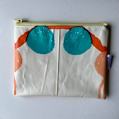 Recycled Square Purse, Zippered Pouch, Period Undies, Wet Bag - ex inflatables - variety of colours