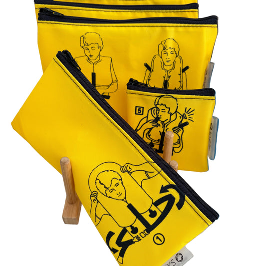 Eco-Friendly Purses – Sustainable Bags Made from Upcycled Airline Life Vests Inflatables | Waterproof
