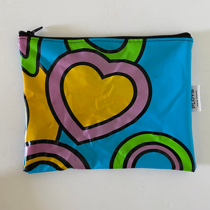 Recycled Square Purse, Zippered Pouch, Period Undies, Wet Bag - ex inflatables - variety of colours