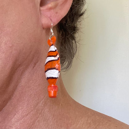 Fish Earrings from recycled plastic - variety of colours