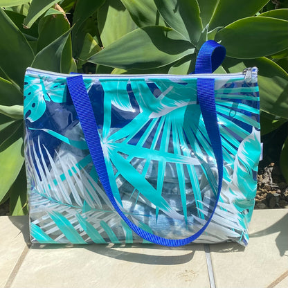 Zip Top Tote, Swim or Beach Bags - recycled inflatables - variety of colours