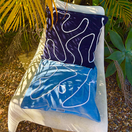 Sustainable Cushion Covers – Handmade from Upcycled Air Mattresses | Eco-Friendly Home Decor