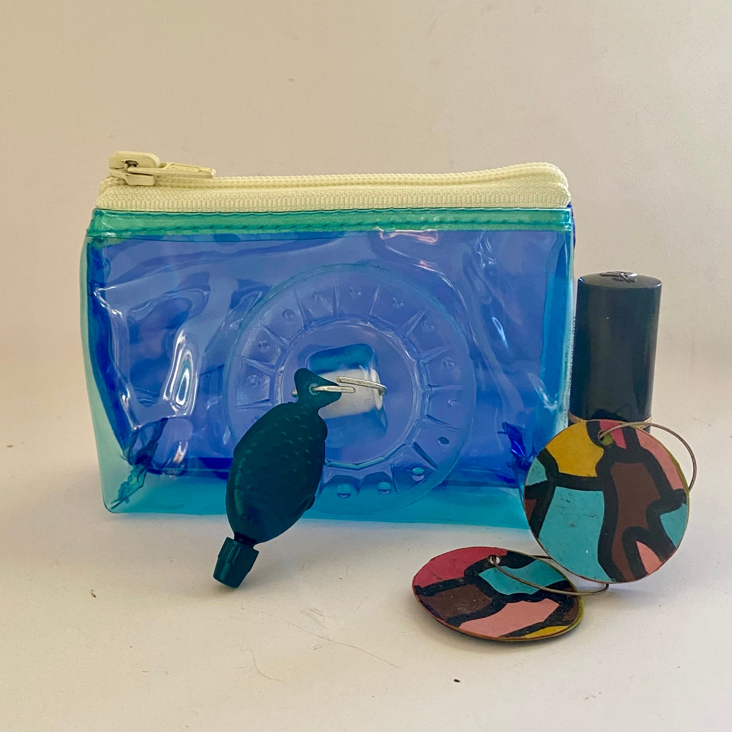 Mini Cosmetics or Coin Purse - recycled inflatables