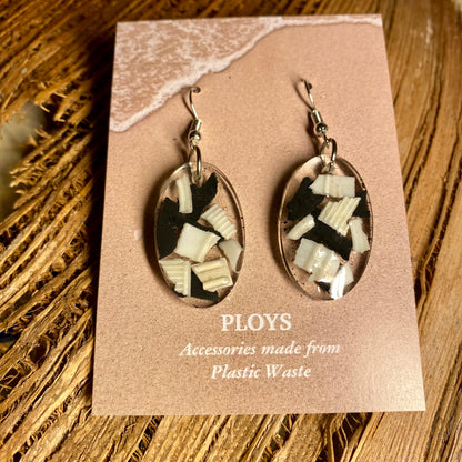 Earrings from Beach Microplastics and Plastic Waste