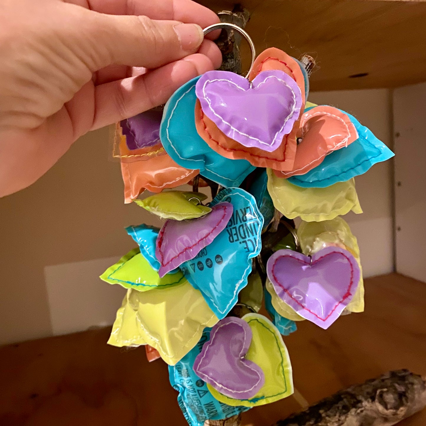 Keyring - recycled inflatables