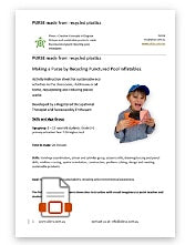 Activity Instruction Craft Sheet - Making a Purse from Pool Inflatables Recycling Plastics