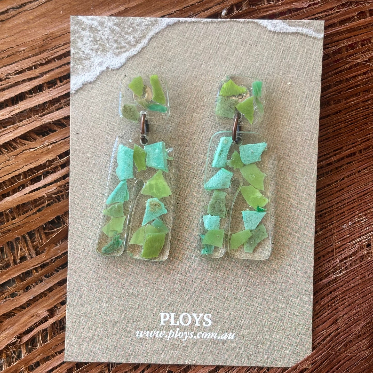 Earrings from Beach Microplastics and Plastic Waste