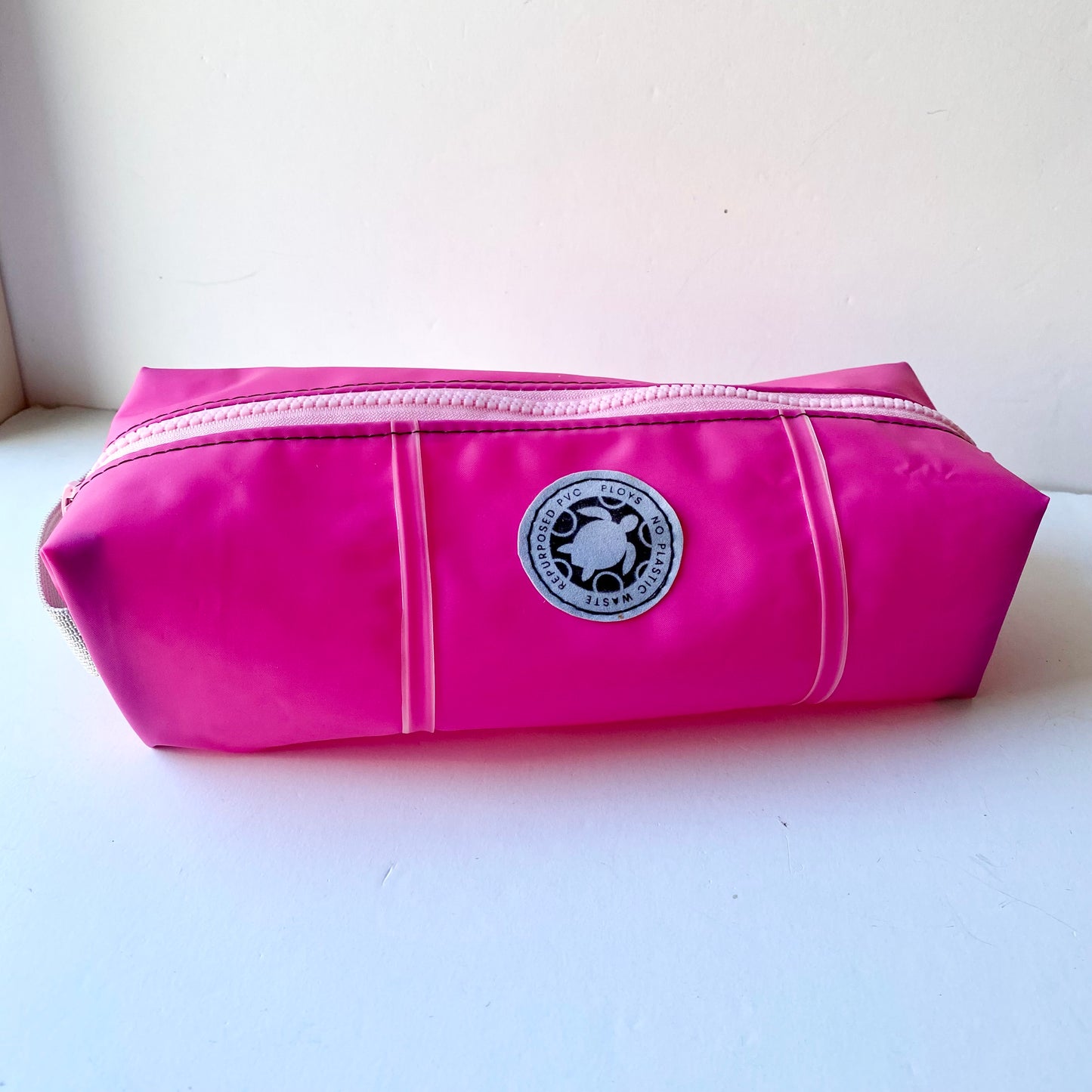 Zipper Box Pouch or Wash bag - recycled inflatables