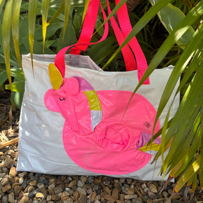 Carry-All Beach Bag Medium – Sustainable Tote Made from Upcycled Pool Inflatables | Eco-Friendly Waterproof Bag