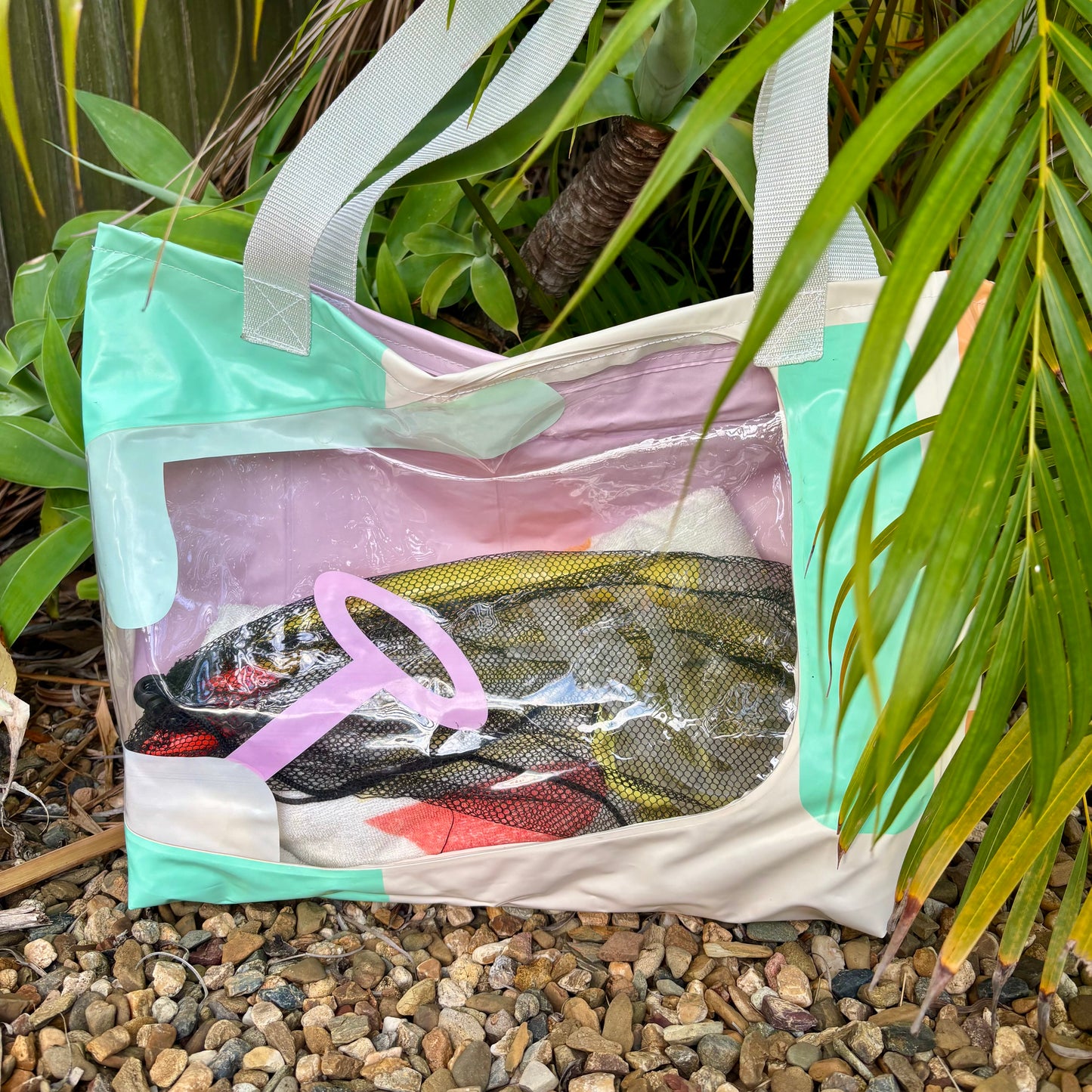 Carry-All Beach Bag Large – Sustainable Tote Made from Upcycled Pool Inflatables | Eco-Friendly Waterproof Bag