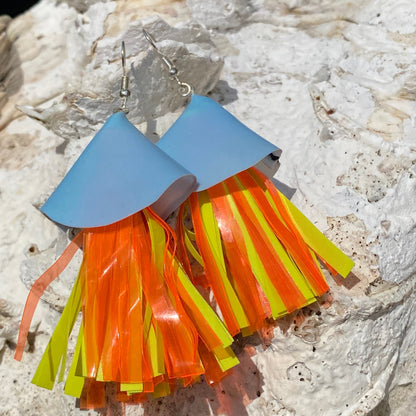 Jelly Fish Earrings from recycled pool inflatables - variety of colours