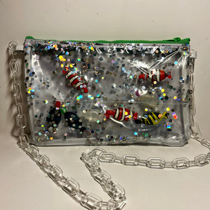 Glitter Evening Purse – Sustainable Handbag Made from Upcycled Pool Inflatables