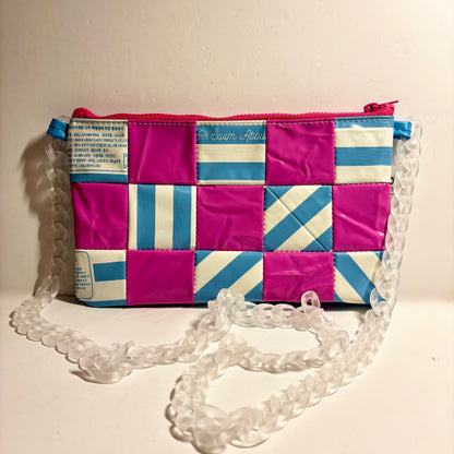 Sustainable Patchwork Evening Purse Clutch Bag – Eco-Friendly Purse Made from Upcycled Pool Inflatables