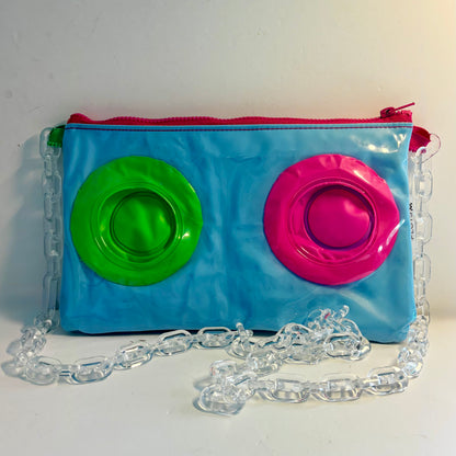 Sustainable Patchwork Evening Purse Clutch Bag – Eco-Friendly Purse Made from Upcycled Pool Inflatables