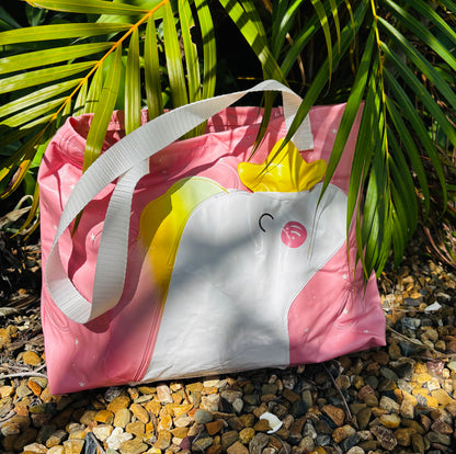 Carry-All Beach Bag Medium – Sustainable Tote Made from Upcycled Pool Inflatables | Eco-Friendly Waterproof Bag