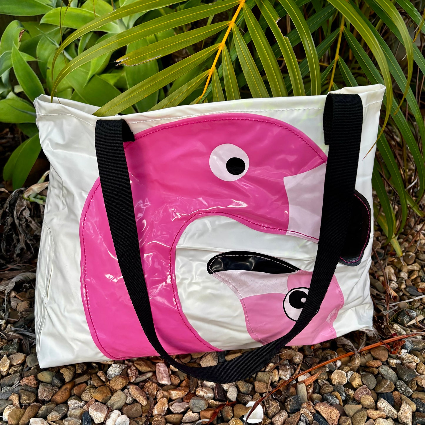 Carry-All Beach Bag Medium – Sustainable Tote Made from Upcycled Pool Inflatables | Eco-Friendly Waterproof Bag
