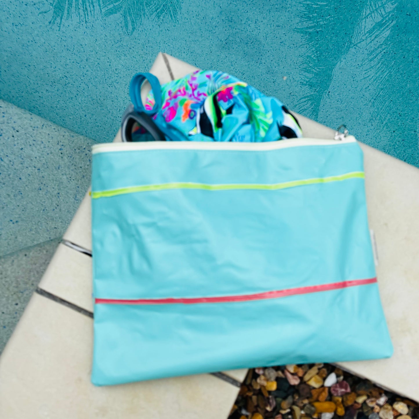 Wet Bag Large – Multipurpose Swim, Art or Book Bag from Upcycled Inflatables