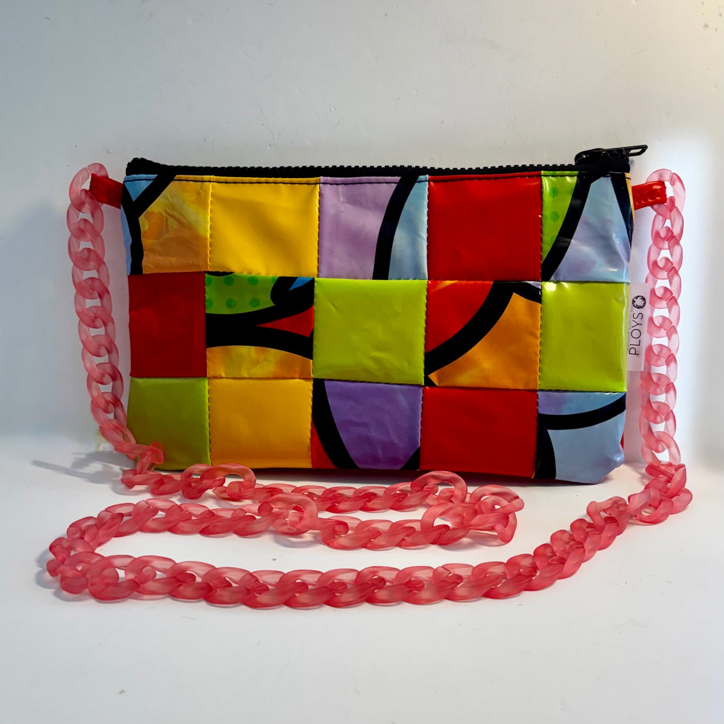 Sustainable Patchwork Evening Purse Clutch Bag – Eco-Friendly Purse Made from Upcycled Pool Inflatables
